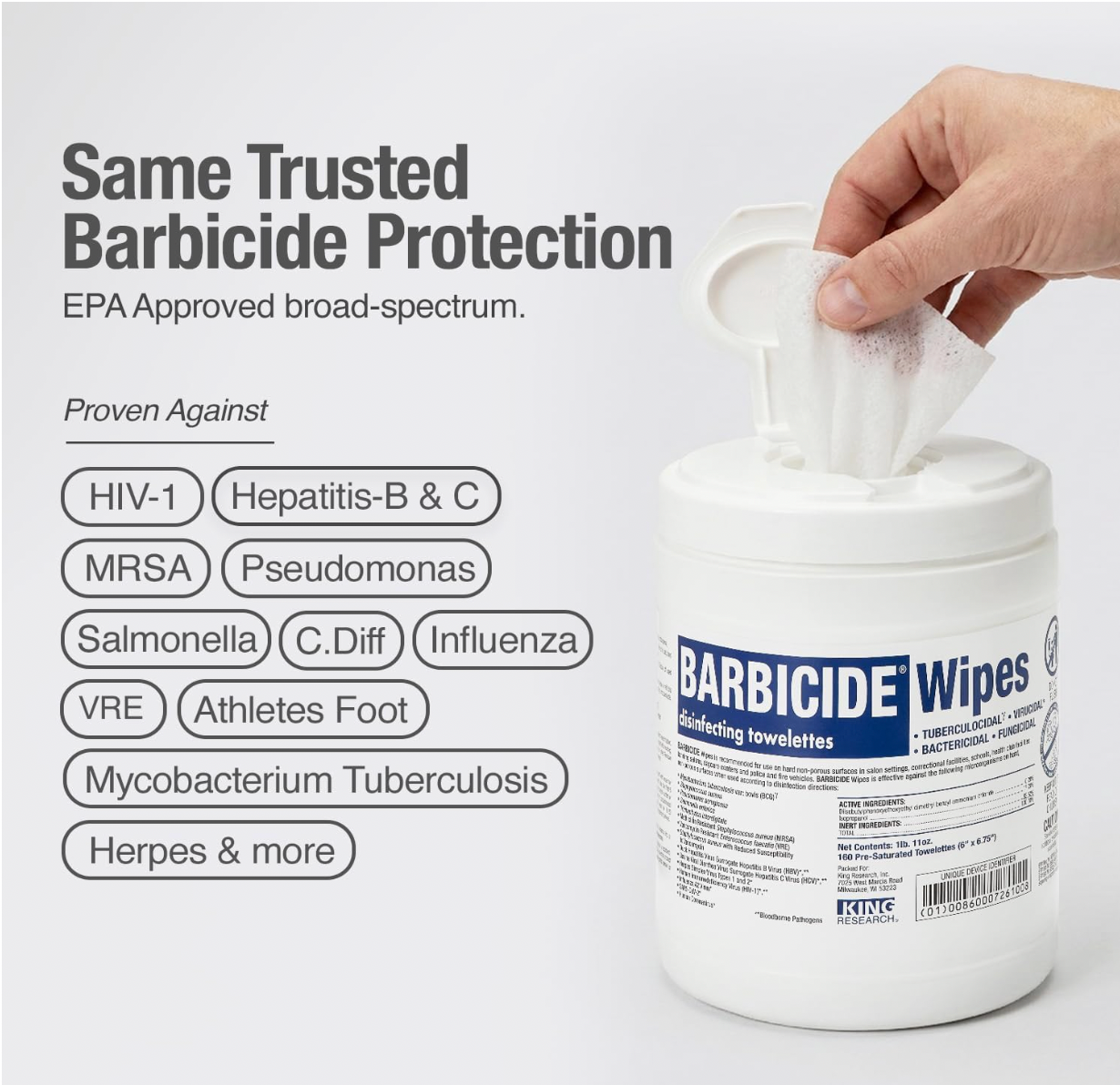 Barbicide Professional Disinfecting Wipes