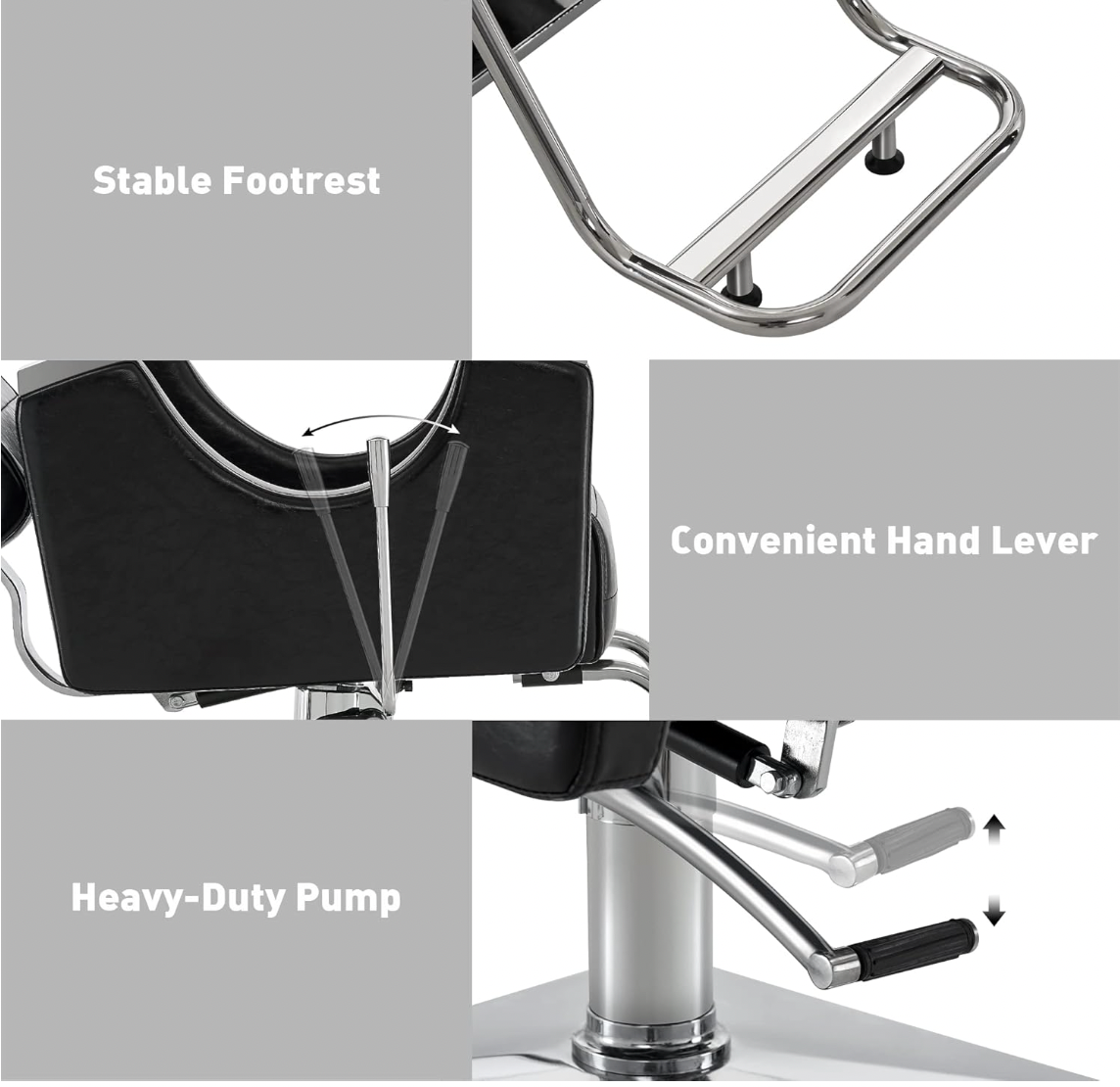 BarberPub Reclining Barber Chair