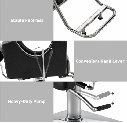 BarberPub Reclining Barber Chair