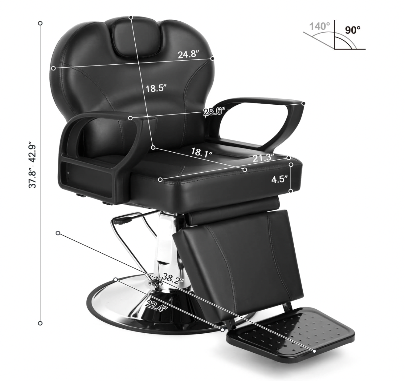 Artist hand Barber Chair Reclining