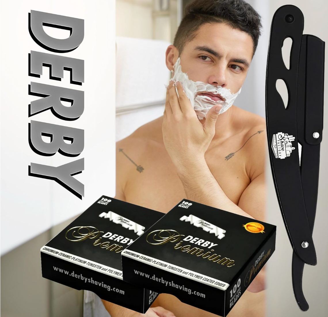 Derby Premium Single Edge Razor (2 Pack)