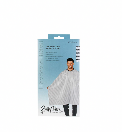 Betty Dain Seersucker Classic Barber Cape
